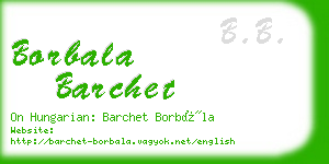 borbala barchet business card